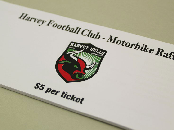 AFL CLUB Raffle Ticket Printing | Budget Raffle Tickets