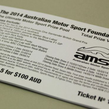 Motor Sport Raffle Ticket Printing | Budget Raffle Tickets